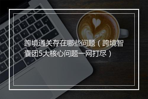 跨境通关存在哪些问题(跨境智囊团5大核心问题一网打尽)