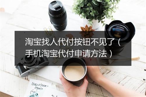 淘宝找人代付按钮不见了(手机淘宝代付申请方法)
