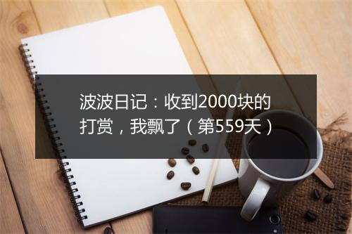 波波日记:收到2000块的打赏,我飘了(第559天)