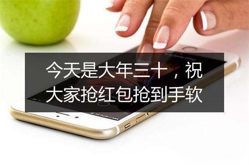 今天是大年三十,祝大家抢红包抢到手软