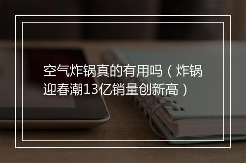 空气炸锅真的有用吗(炸锅迎春潮13亿销量创新高)