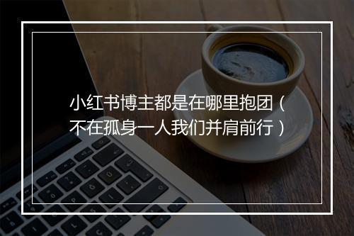 小红书博主都是在哪里抱团(不在孤身一人我们并肩前行)