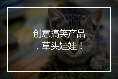 创意搞笑产品,草头娃娃!