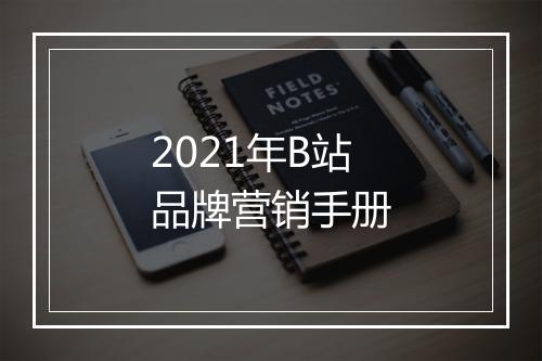 2021年B站品牌营销手册
