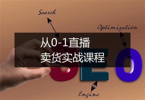 从0-1直播卖货实战课程