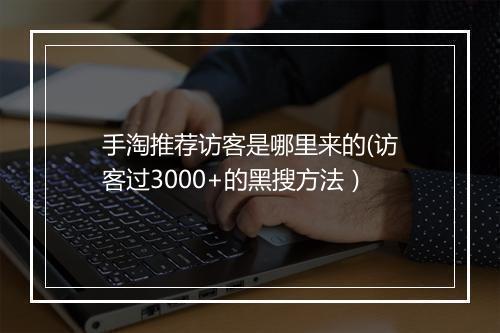 手淘推荐访客是哪里来的(访客过3000+的黑搜方法)
