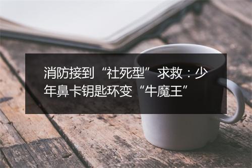 消防接到“社死型”求救:少年鼻卡钥匙环变“牛魔王”
