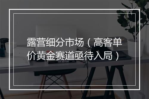 露营细分市场(高客单价黄金赛道亟待入局)