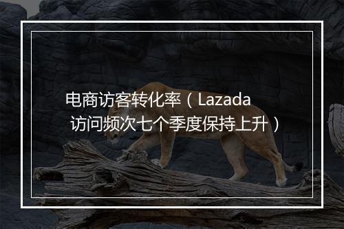 电商访客转化率(Lazada 访问频次七个季度保持上升)