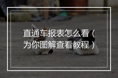 直通车报表怎么看(为你图解查看教程)