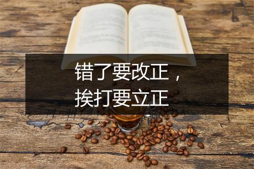 错了要改正,挨打要立正