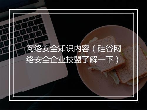 网络安全知识内容(硅谷网络安全企业技盟了解一下)