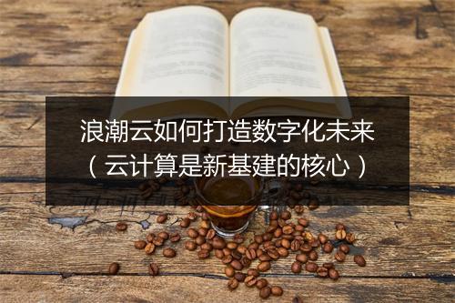 浪潮云如何打造数字化未来(云计算是新基建的核心)