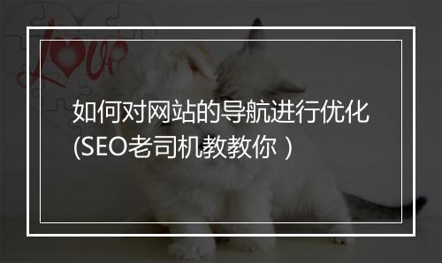 如何对网站的导航进行优化(SEO老司机教教你)