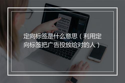 定向标签是什么意思(利用定向标签把广告投放给对的人)