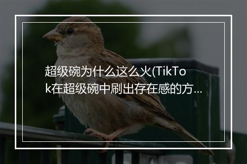 超级碗为什么这么火(TikTok在超级碗中刷出存在感的方式)