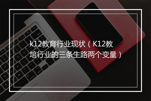 k12教育行业现状(K12教培行业的三条生路两个变量)