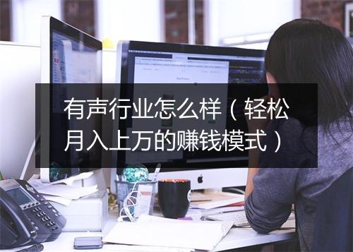 有声行业怎么样(轻松月入上万的赚钱模式)
