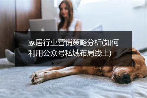 家居行业营销策略分析(如何利用公众号私域布局线上)