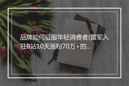 品牌如何征服年轻消费者(雷军入驻B站10天涨粉70万+的技巧)