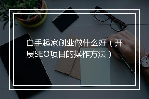 白手起家创业做什么好(开展SEO项目的操作方法)