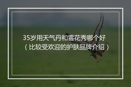 35岁用天气丹和雪花秀哪个好(比较受欢迎的护肤品牌介绍)