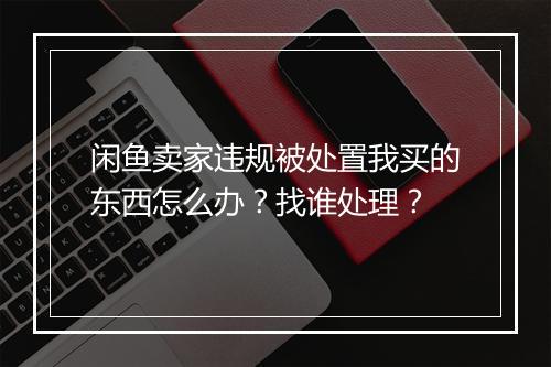 闲鱼卖家违规被处置我买的东西怎么办?找谁处理?