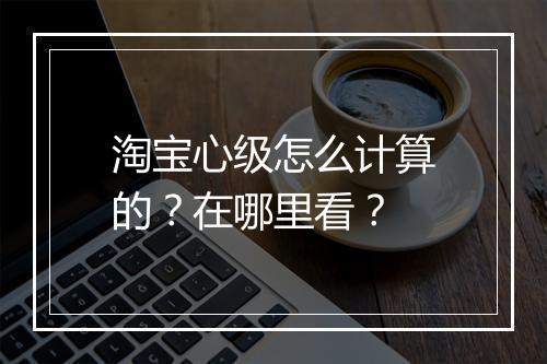 淘宝心级怎么计算的?在哪里看?