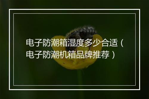电子防潮箱湿度多少合适(电子防潮机箱品牌推荐)