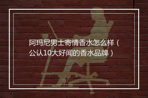 阿玛尼男士寄情香水怎么样(公认10大好闻的香水品牌)