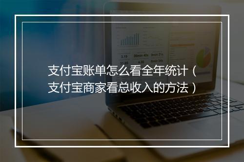 支付宝账单怎么看全年统计(支付宝商家看总收入的方法)