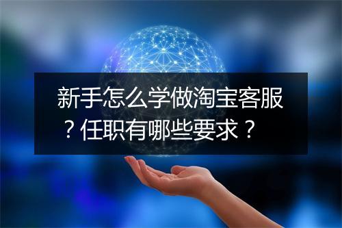 新手怎么学做淘宝客服?任职有哪些要求?