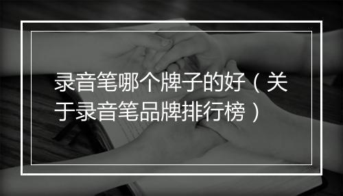 录音笔哪个牌子的好(关于录音笔品牌排行榜)