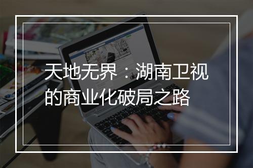 天地无界:湖南卫视的商业化破局之路