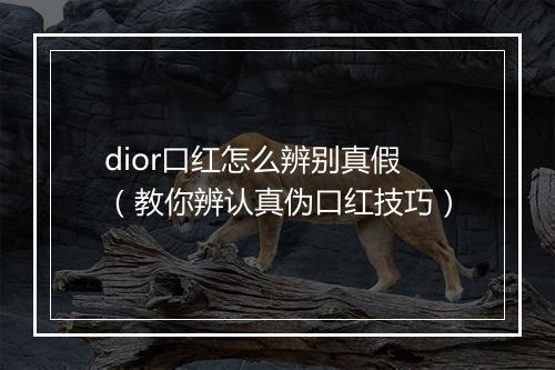 dior口红怎么辨别真假(教你辨认真伪口红技巧)