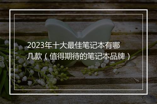 2023年十大最佳笔记本有哪几款(值得期待的笔记本品牌)