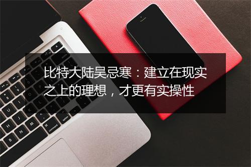 比特大陆吴忌寒:建立在现实之上的理想,才更有实操性