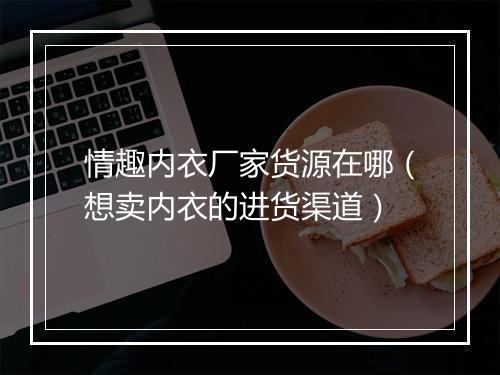 情趣内衣厂家货源在哪(想卖内衣的进货渠道)