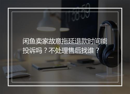 闲鱼卖家故意拖延退款时间能投诉吗?不处理售后找谁?