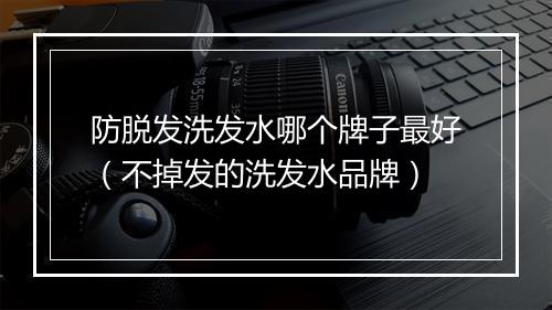 防脱发洗发水哪个牌子最好(不掉发的洗发水品牌)