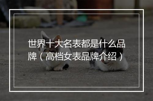 世界十大名表都是什么品牌(高档女表品牌介绍)