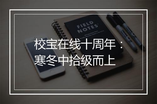 校宝在线十周年:寒冬中拾级而上