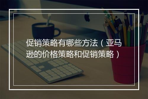 促销策略有哪些方法(亚马逊的价格策略和促销策略)