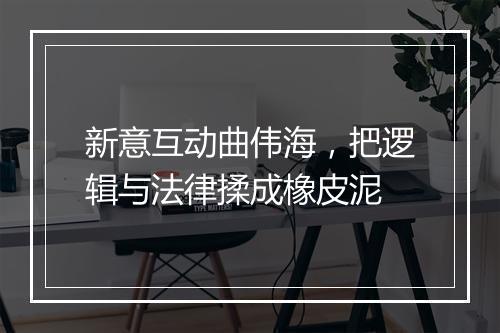 新意互动曲伟海,把逻辑与法律揉成橡皮泥
