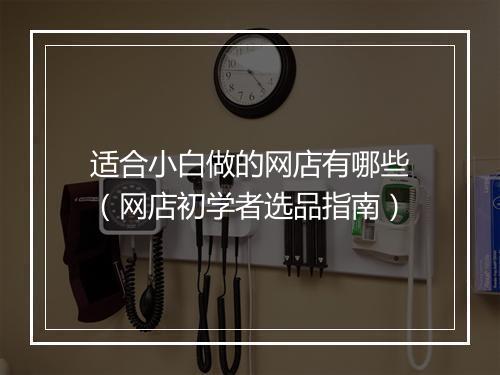 适合小白做的网店有哪些(网店初学者选品指南)