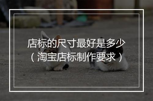 店标的尺寸最好是多少(淘宝店标制作要求)