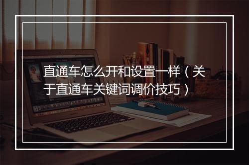 直通车怎么开和设置一样(关于直通车关键词调价技巧)