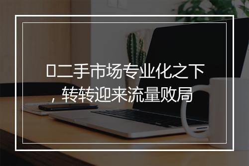 二手市场专业化之下,转转迎来流量败局