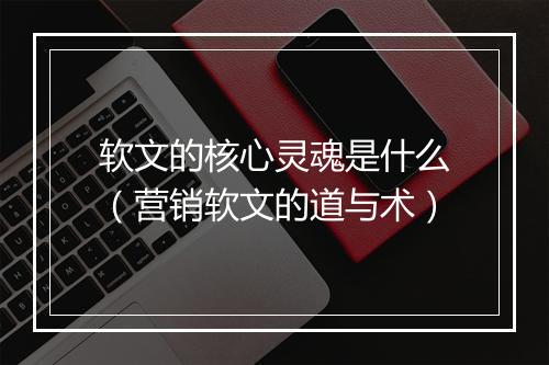 软文的核心灵魂是什么(营销软文的道与术)