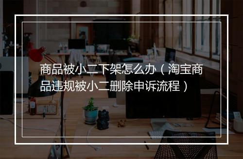 商品被小二下架怎么办(淘宝商品违规被小二删除申诉流程)